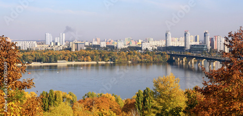 Ukraine. Panorama of Kiev in the autumn afternoon. Kiev is the capital of Ukraine. © luda