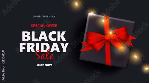 Black Friday sale design template. Vector illustration.