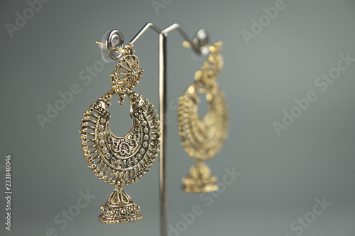 Indian Traditional Gold Earrings © V.R.Murralinath