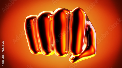 Abstract fight - 3D Illustration