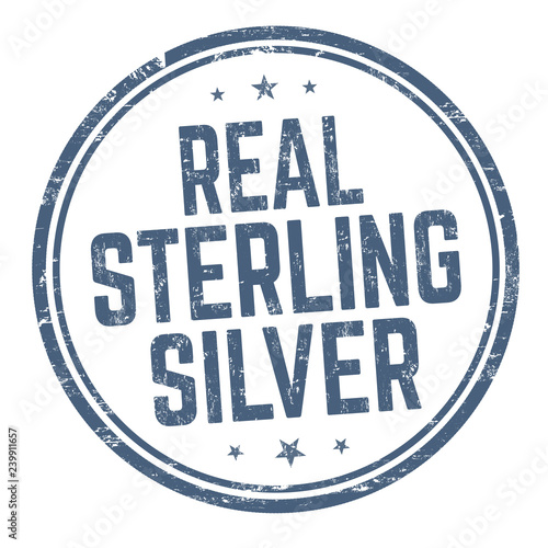 Real sterling silver sign or stamp