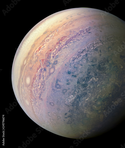 Jupiter (real photo, obtained from deep procesing of NASA's Juno mission RAW images) © Viktar Malyshchyts