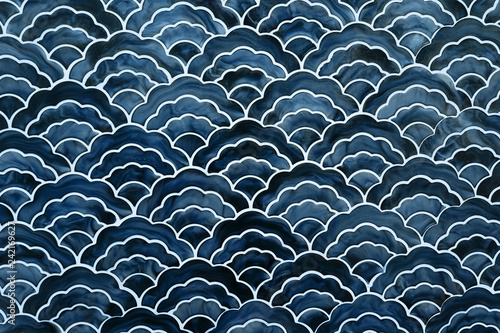 background of japanese style wave pattern teture © charnsitr