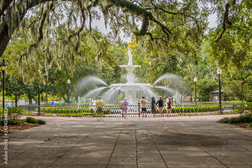 Fountain at the Forsyth Park in Savannah, GA © susanne2688