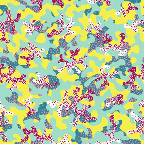 Abstract Camouflage Fashion Seamless Pattern Background