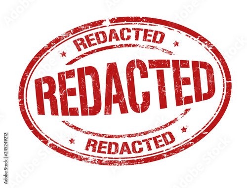 Redacted sign or stamp