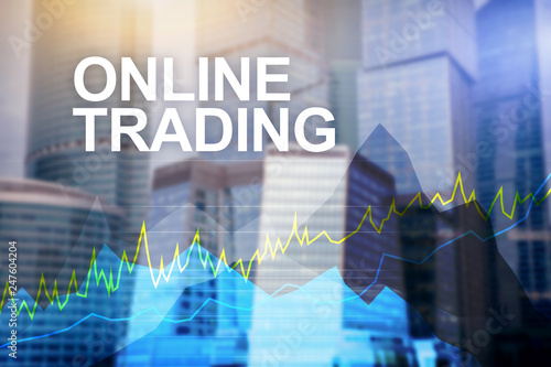 Online trading, Forex, Investment and financial market concept. © Funtap