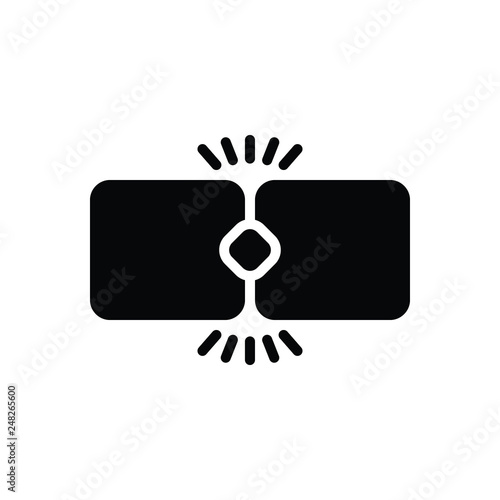 Black solid icon for combination combine © priyanka