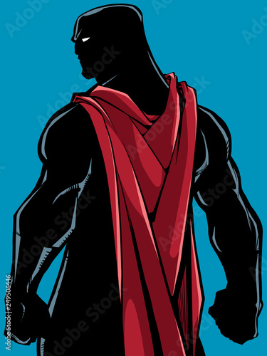 Superhero Back Battle Mode Silhouette