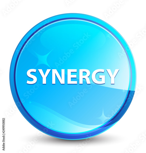 Synergy splash natural blue round button © FR Design