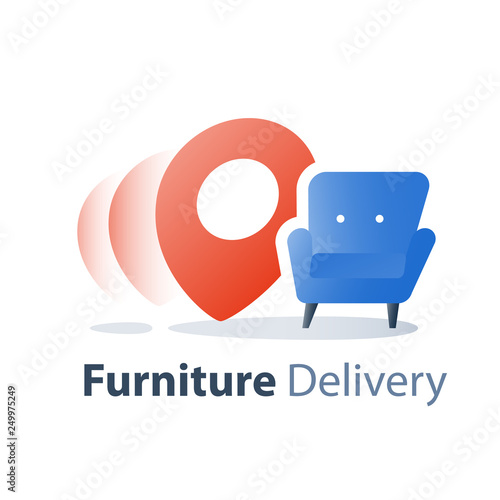 Move In Home Furniture Delivery Service Fast Relocation Armchair Move In Home Furniture Delivery Service Fast Relocation Armchair Icon