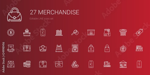 merchandise icons set