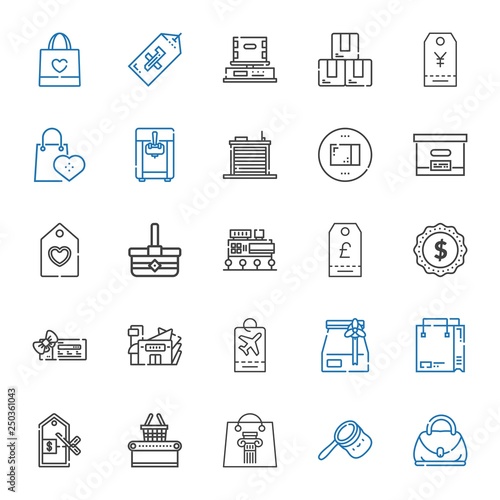 merchandise icons set