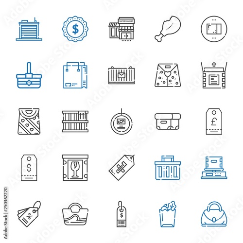 merchandise icons set