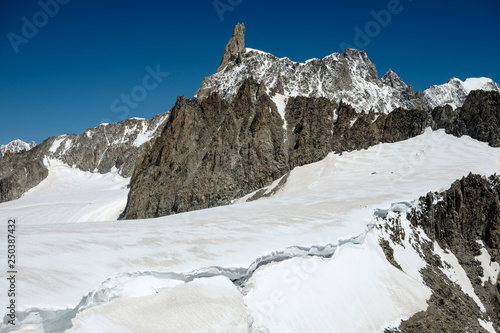 panoramic view of the Mont Blanc glacier © winston