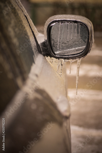 Frozen car mirror © bizoo_n