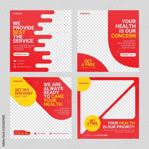 Healthcare post social media template
