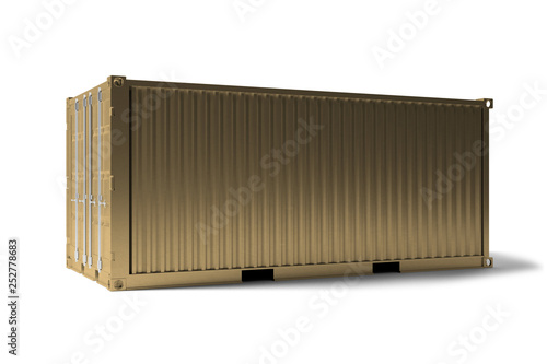 Mock up of a container on a dock - 3d rendering © Production Perig