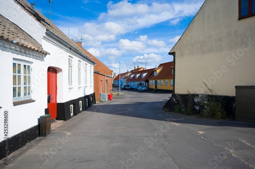 Traditional colorful tiny houses in Aarsdale, Bornholm, Denmark © Mariusz Świtulski