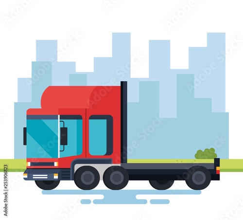 delivery service truck vehicle