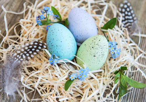 Nest with easter eggs © almaje