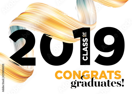 word latin congratulation Vector 2019 of Graduates Congratulations Logo Class