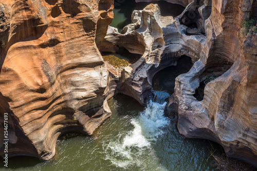 Bourke's Luck Potholes rock formation in Blyde River Canyon Reserve, South Africa. © javarman