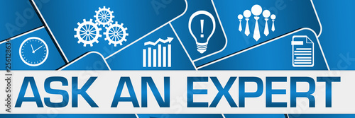 Ask An Expert Blue Rounded Squares Texture Symbols