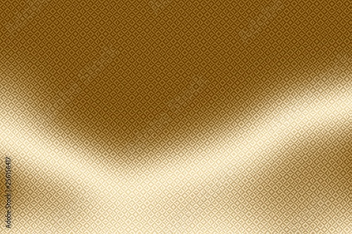 golden background and gold print on shiny foil, metallic.