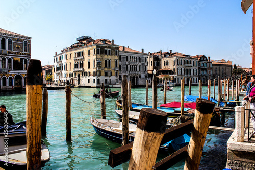 boats in harbour, venice italy.  © steffirico