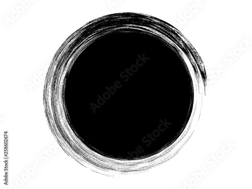 Grunge circle made of paint.Grunge big circle made of ink. © Mario Pantelic