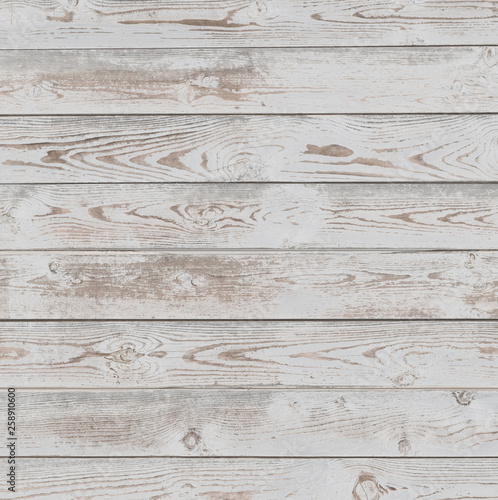Grunge white planks wood background © Andrey Kuzmin