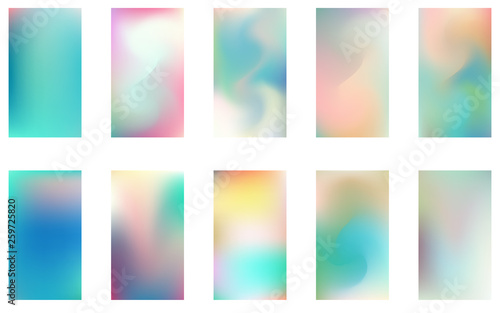 Blurred abstract backgrounds set. Smooth template design for creative decor covers, banners and websites © writerfantast