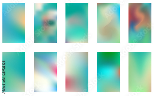 Blurred abstract backgrounds set. Smooth template design for creative decor covers, banners and websites © writerfantast