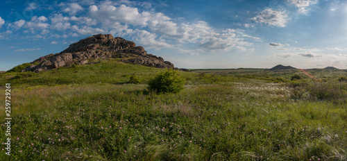 Landscape with flowers and rocks in prairie © firewings