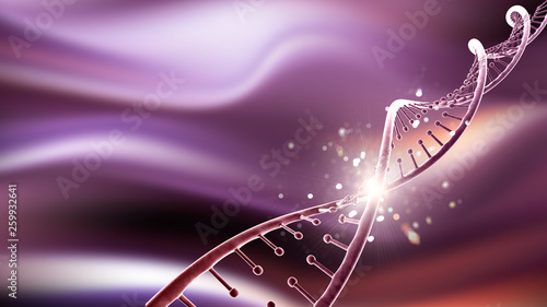 3D medical background with abstract DNA strand © Kirsty Pargeter