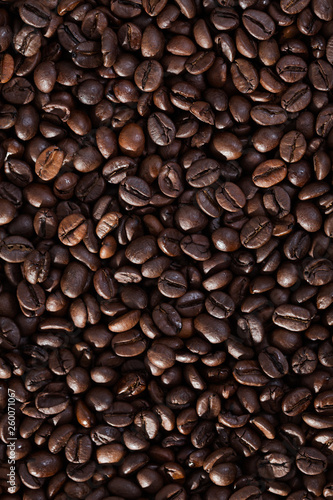 Roasted coffee beans background © JackF