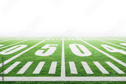 American Football Field With Background and Copy Space © ronniechua