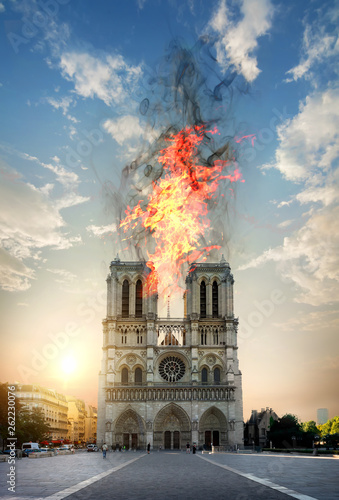Fire in the Notre Dame © Givaga