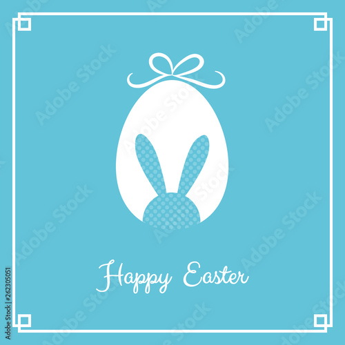 Easter egg with bunny and wishes. Vector © Karolina