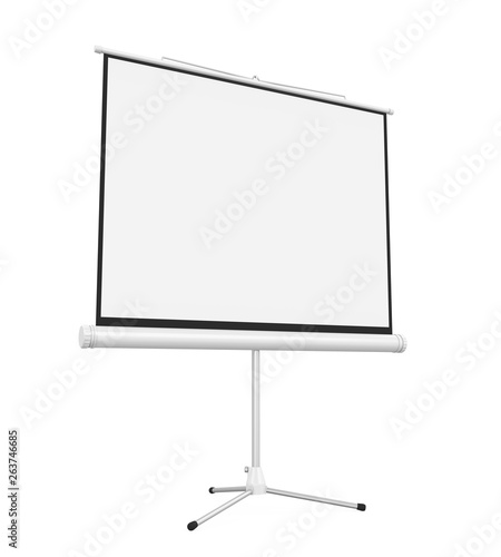 Blank Projector Screen Isolated © nerthuz
