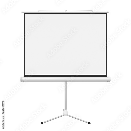 Blank Projector Screen Isolated © nerthuz