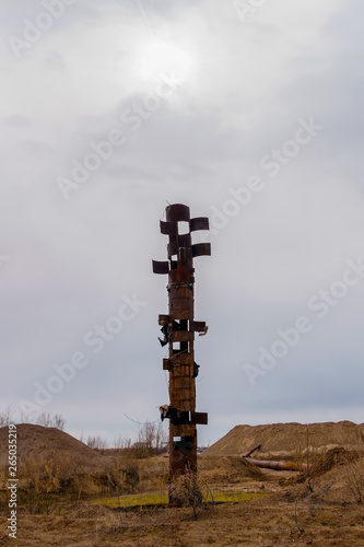 post-industrial totem pole