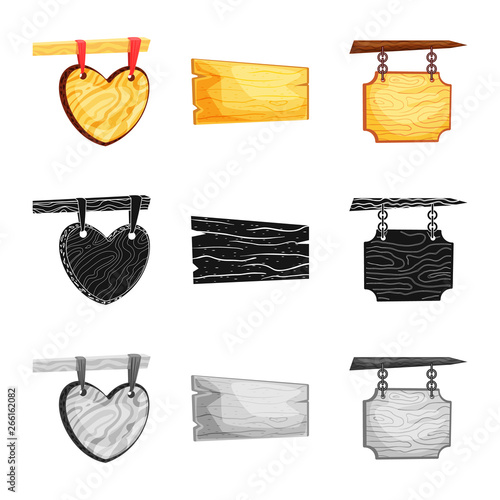 Vector design of raw and forest logo. Set of raw and hardwood stock symbol for web.