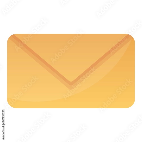 Post envelope icon. Cartoon of post envelope vector icon for web design isolated on white background