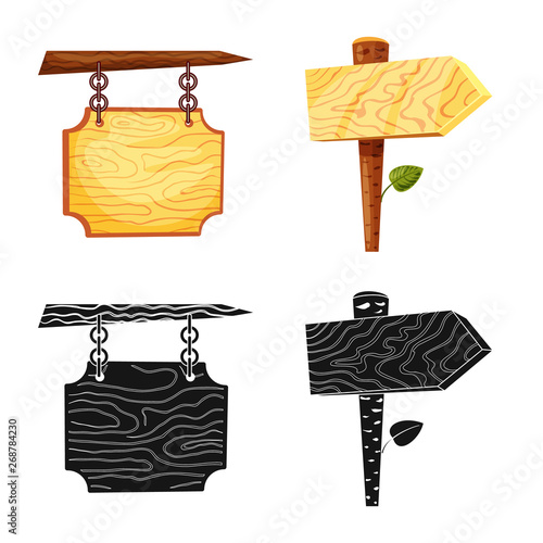 Vector design of raw and forest symbol. Collection of raw and hardwood stock symbol for web.